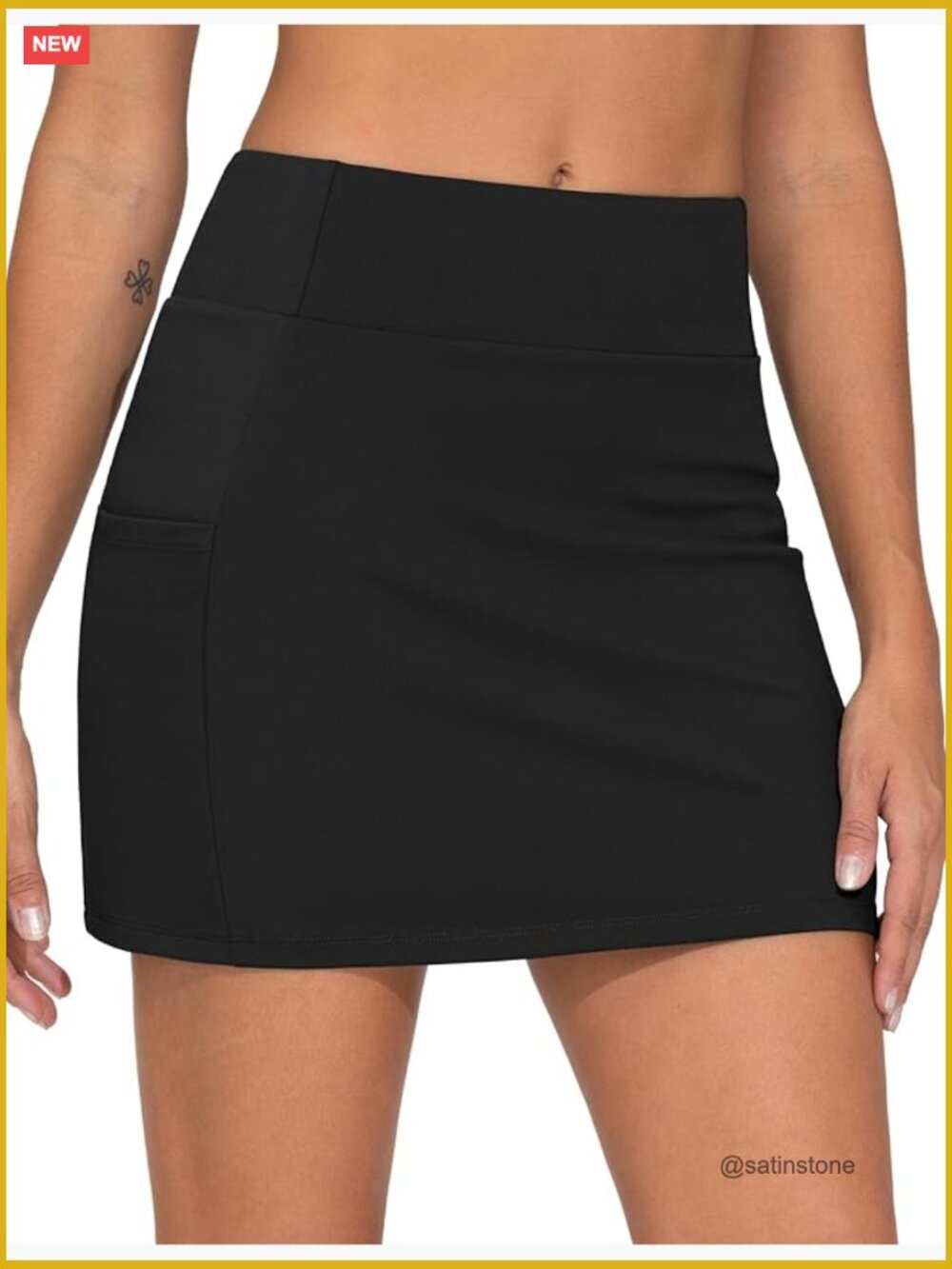High Waist Golf Skorts Tennis Mini Athletic Skirt with Built-in Shorts 3 Pockets